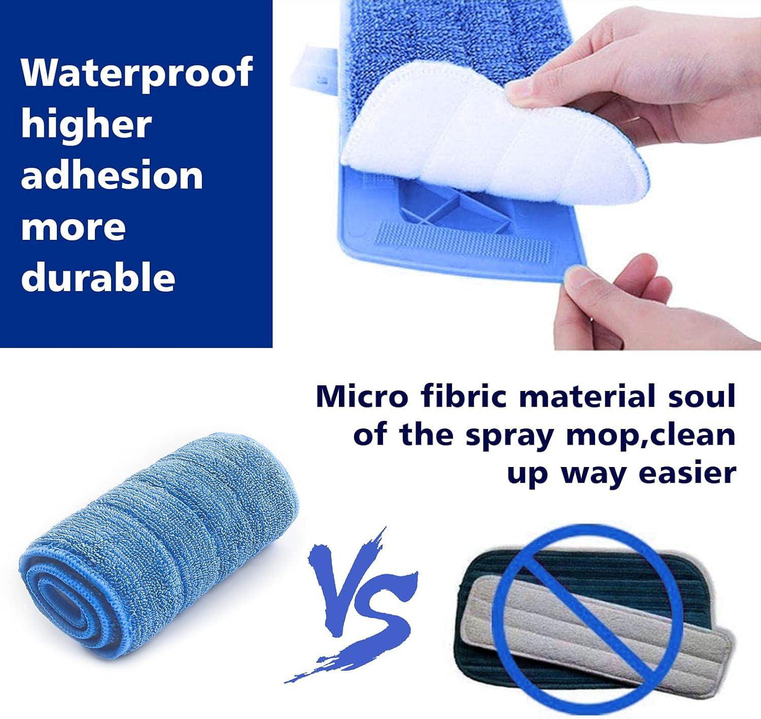 Replacement Washable Microfiber Absorbing Mop Head - Compatible with E-Cloth Deep Clean Mop Head, Wet & Dry Cleaning Cloth Refills for All Hard-Floor (Blue) 6Pack