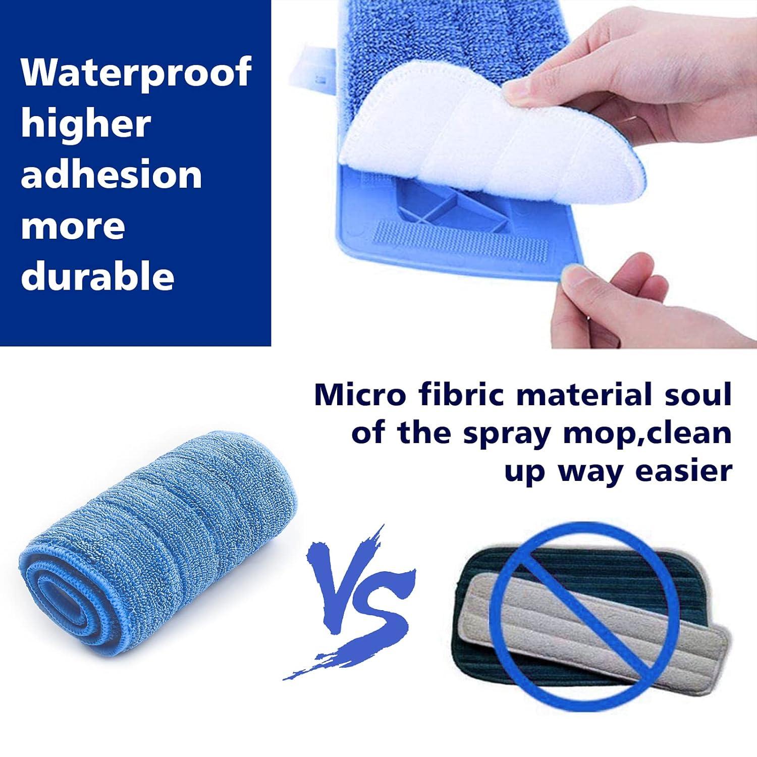 Replacement Washable Microfiber Absorbing Mop Head - Compatible with E-Cloth Deep Clean Mop Head, Wet & Dry Cleaning Cloth Refills for All Hard-Floor (Blue) 6Pack