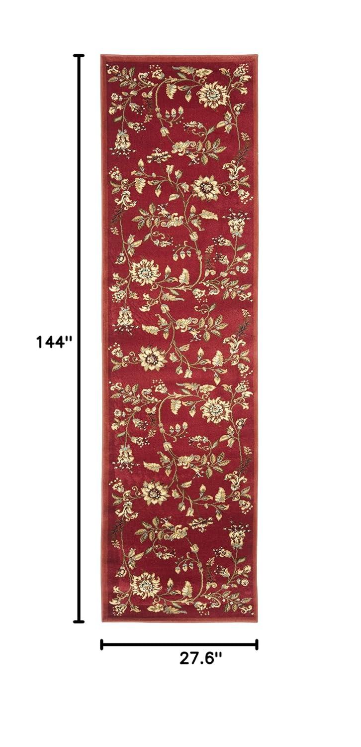 Lyndhurst LNH552 Power Loomed Runner Rug - Red/Multi - 2'3"x12' - Safavieh.