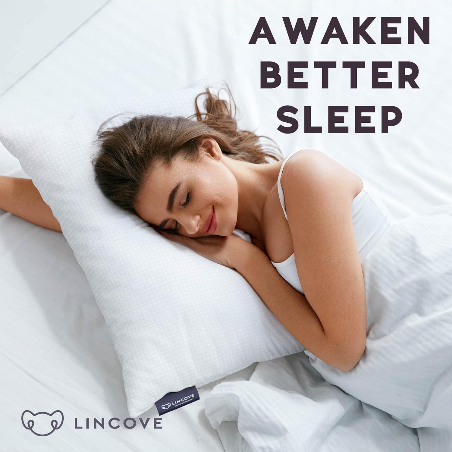 Lincove® Lincove Rayon From Bamboo Pillow - Hotel Quality, Soft for Stomach Sleepers, 1 Pack