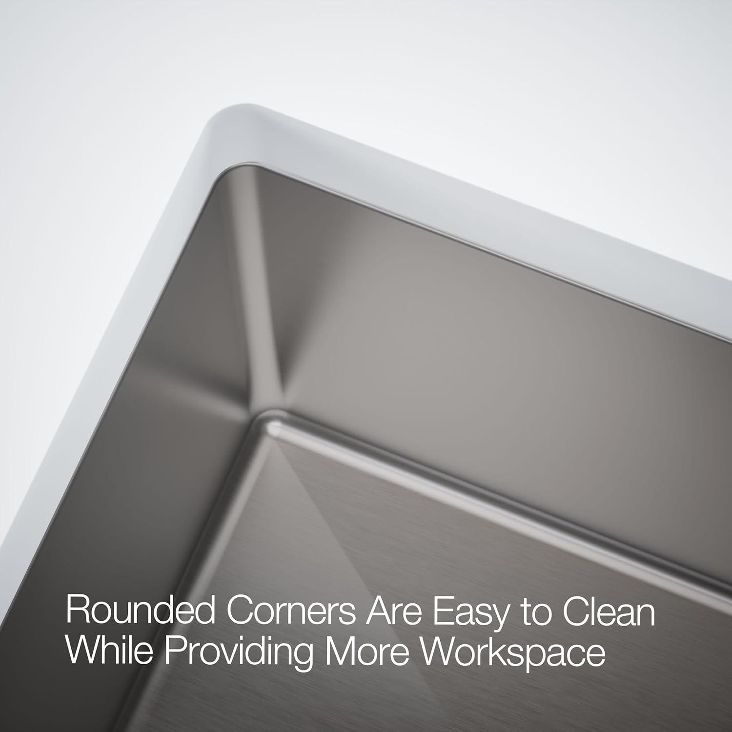 Strive® 32" L x 18.25" W Undermount Single Bowl Kitchen Sink with Basin Rack