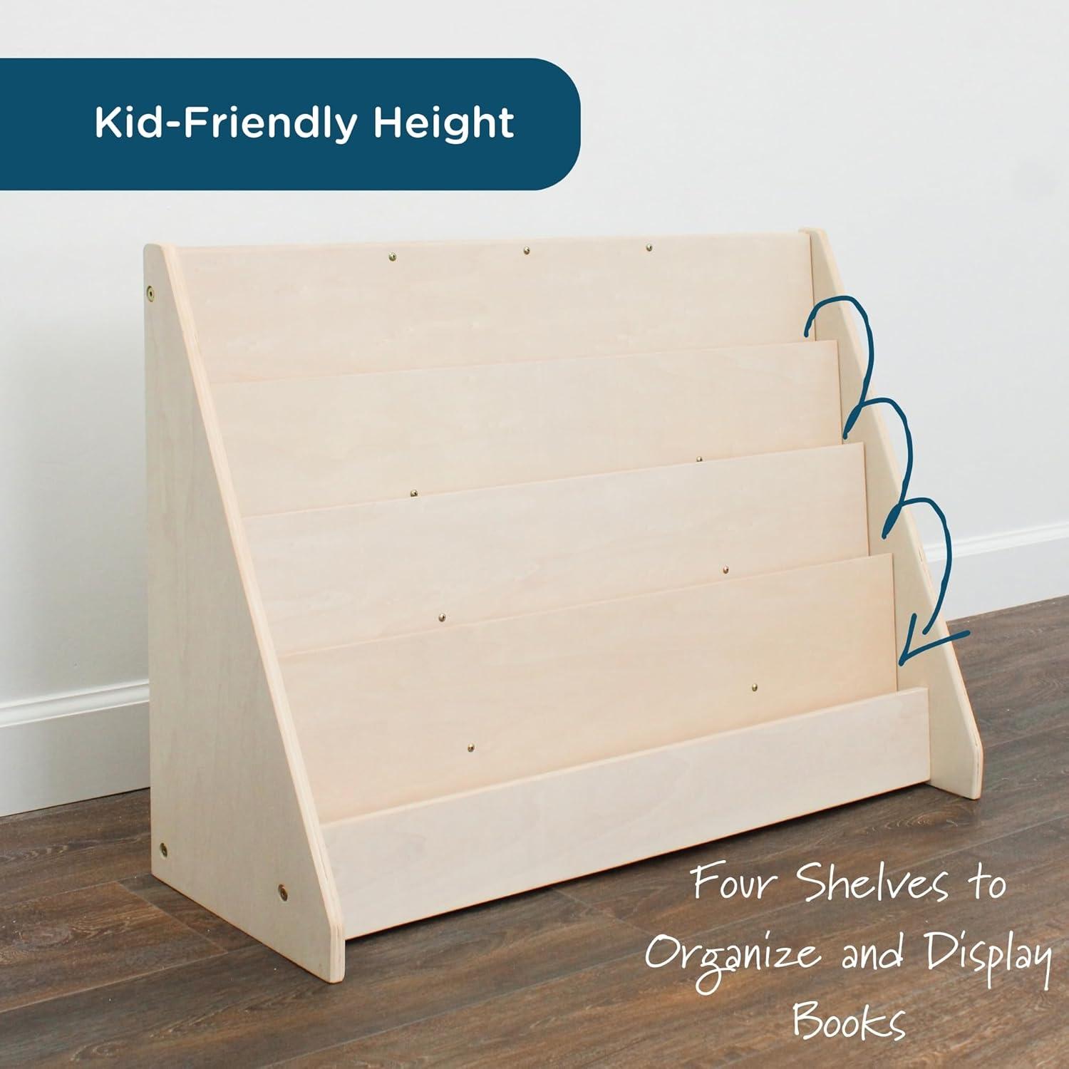 Birch 4-Shelf Scratch Resistant Kids Book Display