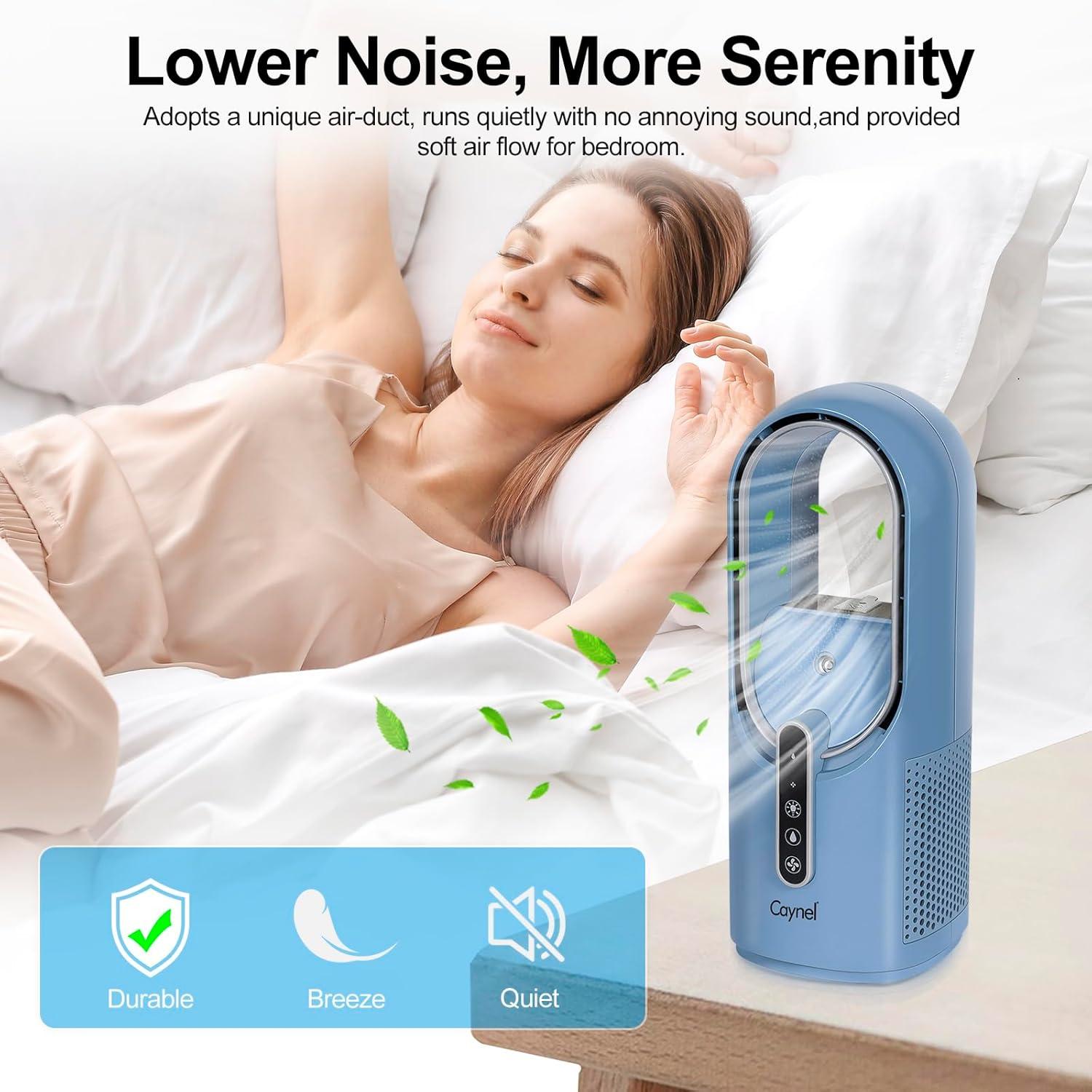 CAYNEL CAYNEL 11.8 Inch Portable Bladeless Desktop Personal Fan