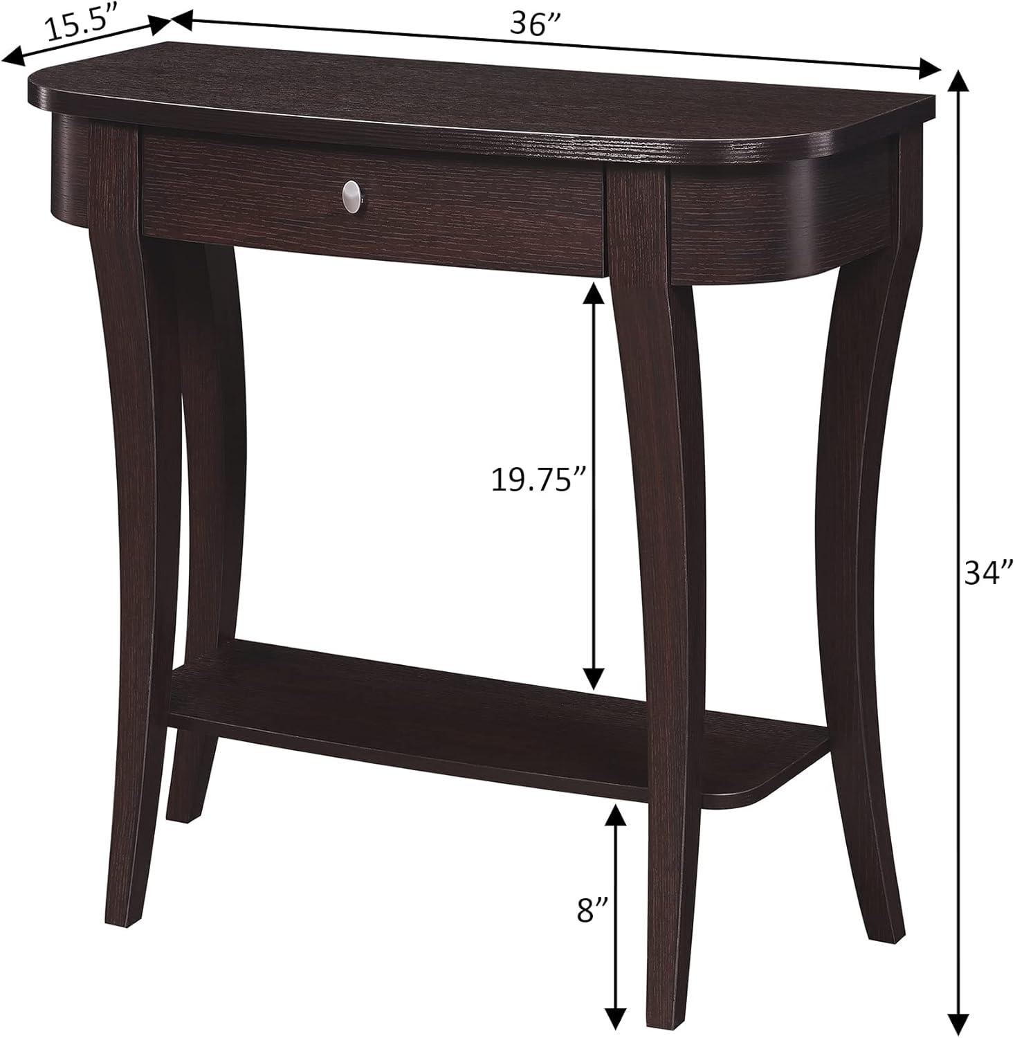 Convenience Concepts Newport Entryway Console Table, Multiple Finishes