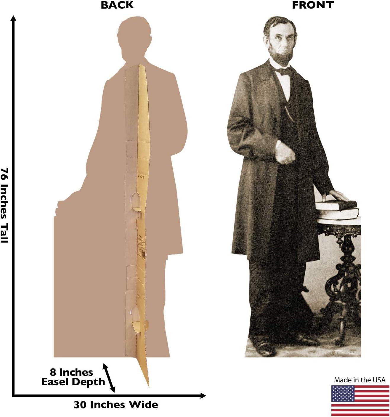 76 x 30 in. Abraham Lincoln Historical Cardboard Cutout