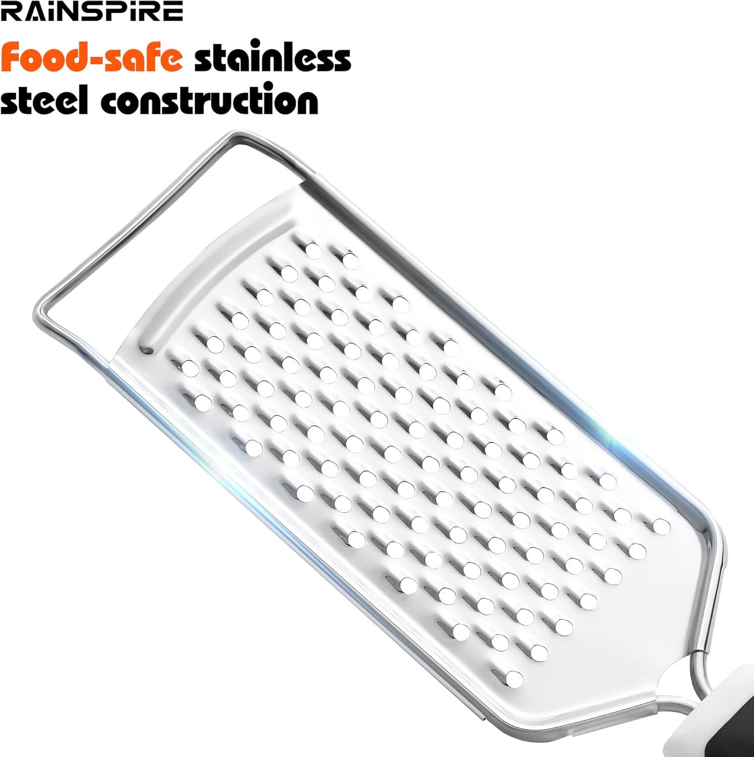 Professional Cheese Graters for Kitchen Stainless Steel Handheld, Metal Lemon Zester Grater With Handle For Cheese, Chocolate, Spices, Kitchen