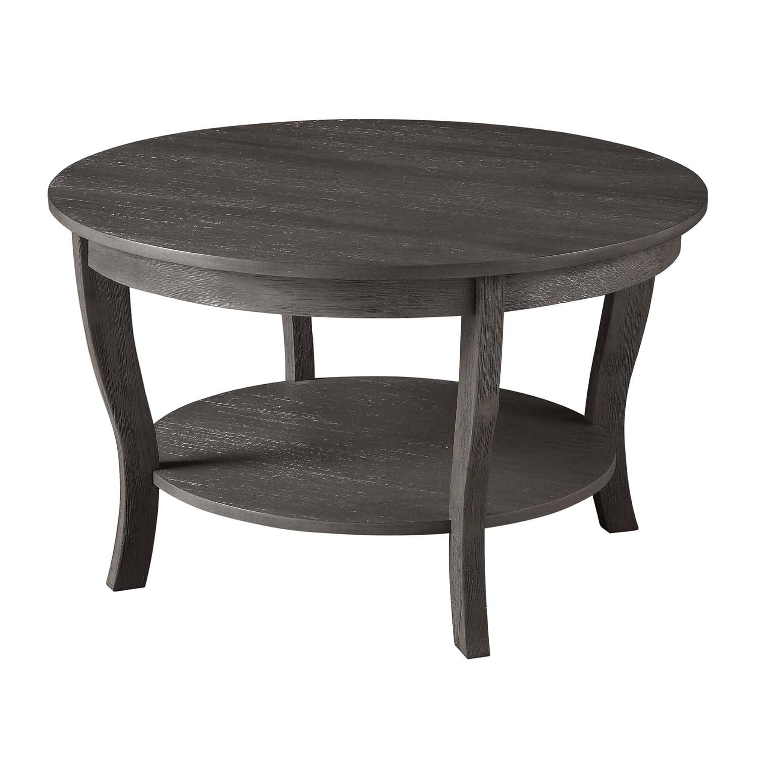 American Heritage Round Coffee Table with Shelf