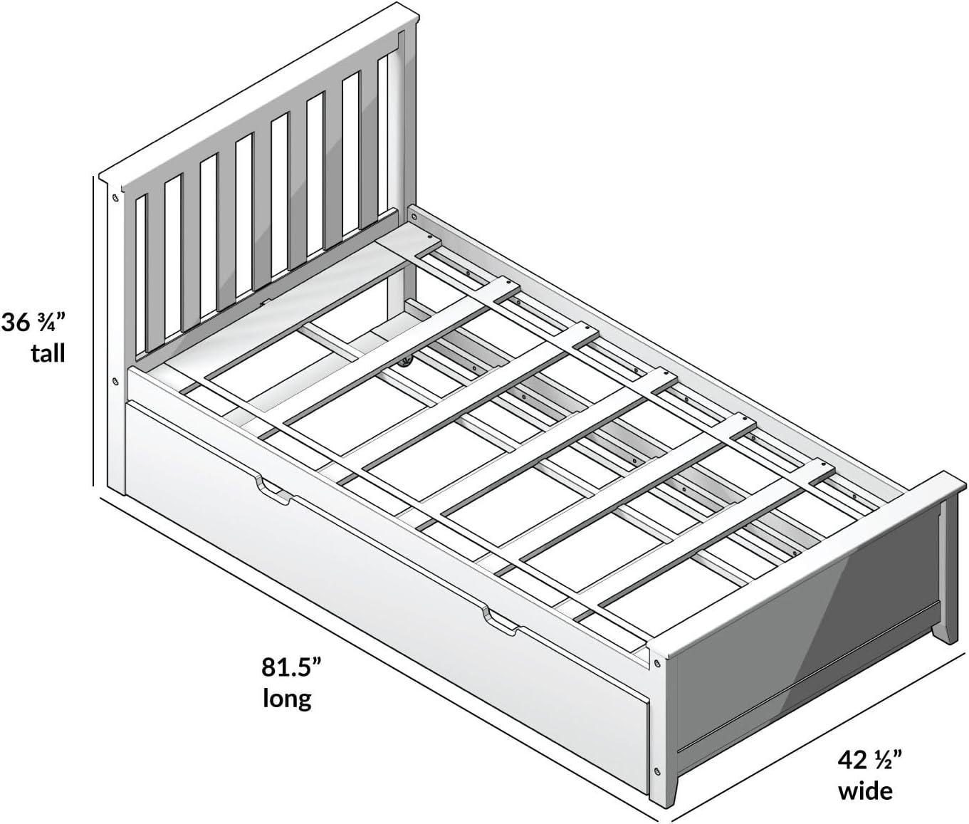 Max & Lily Twin-Size Bed with Trundle