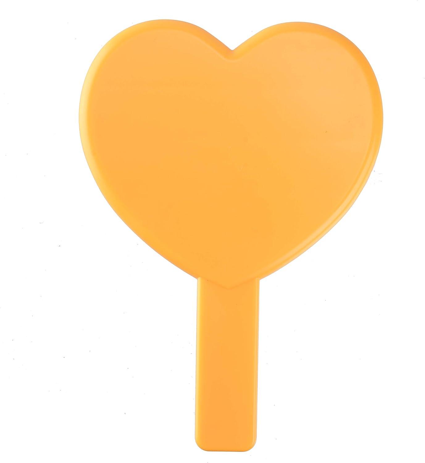 Heart-Shaped Travel Handheld Mirror, Cosmetic Hand Mirror with Handle