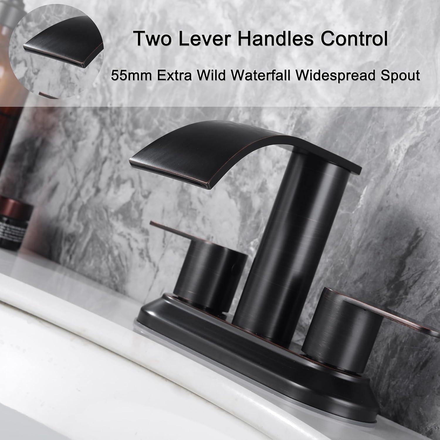 Oil Rubbed Bronze 4-Inch Stainless Steel Waterfall Faucet