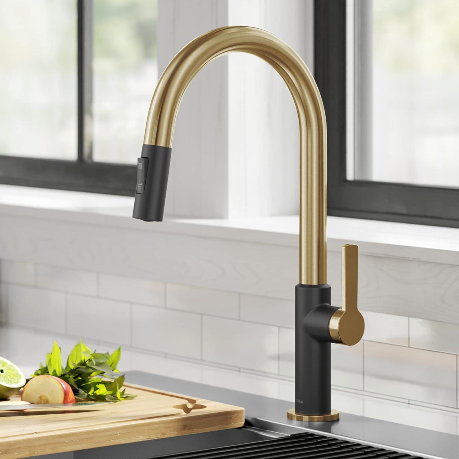 KRAUS Oletto Single Handle Pull Down Kitchen Faucet