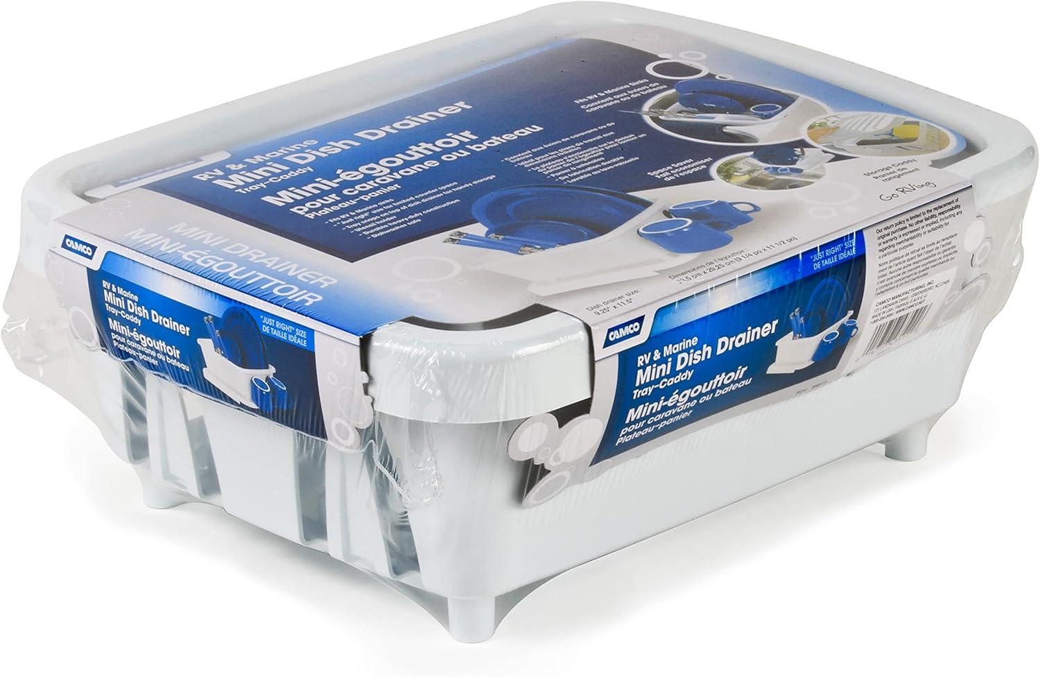 Mini Dish Drainer & Tray, White (Eng/Fr)