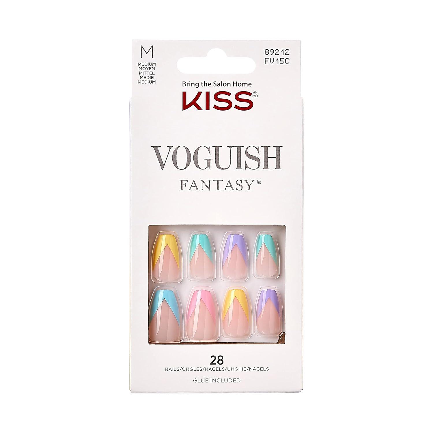 Voguish Fantasy Medium Multicolor Coffin Press-On Nails