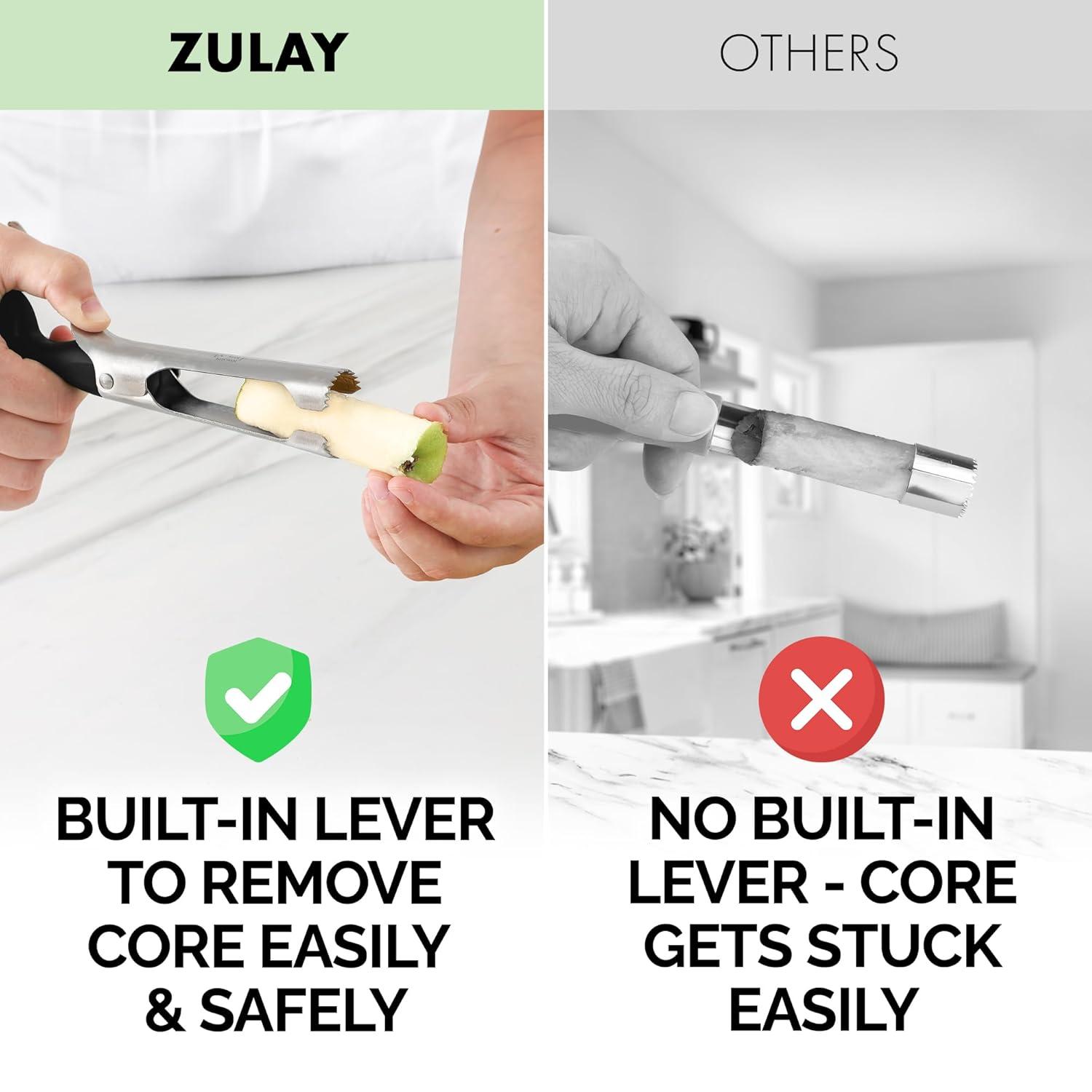 Zulay Kitchen Zulay Kitchen Apple Corer Durable Apple Corer Remover Stainless Steel Cupcake Corer