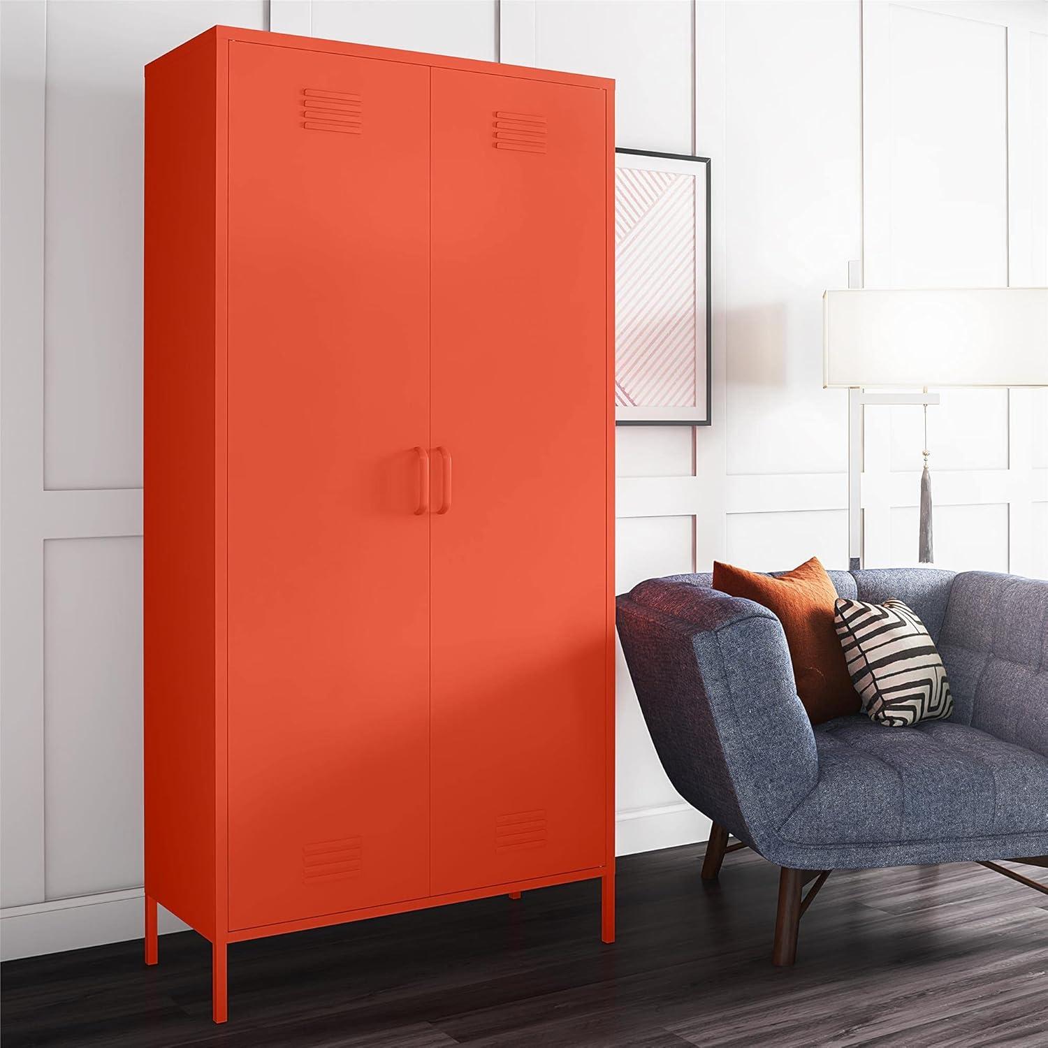 Cache 2 Door Tall Metal Locker Style Storage Cabinet