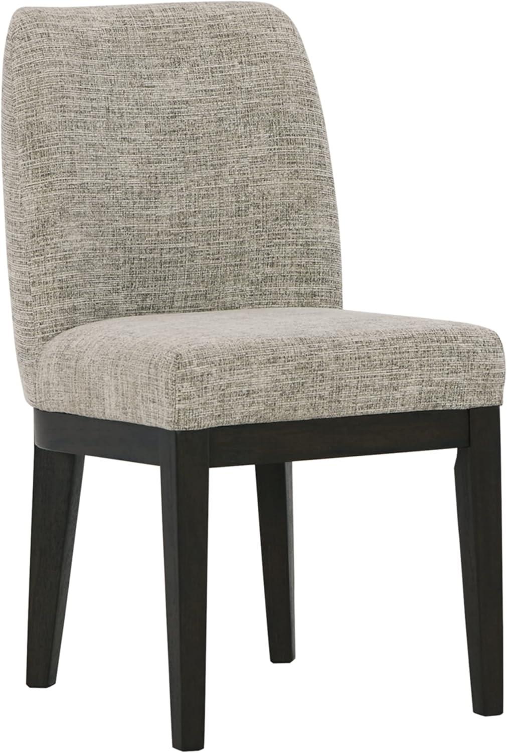 Signature Design by Ashley Burkhaus Traditional Upholstered Dining Chair, Set of 2, Dark Brown