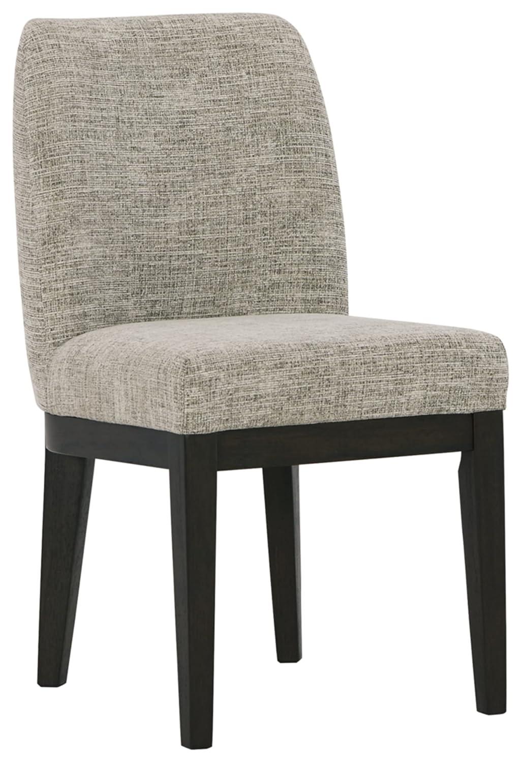 Signature Design by Ashley Burkhaus Traditional Upholstered Dining Chair, Set of 2, Dark Brown