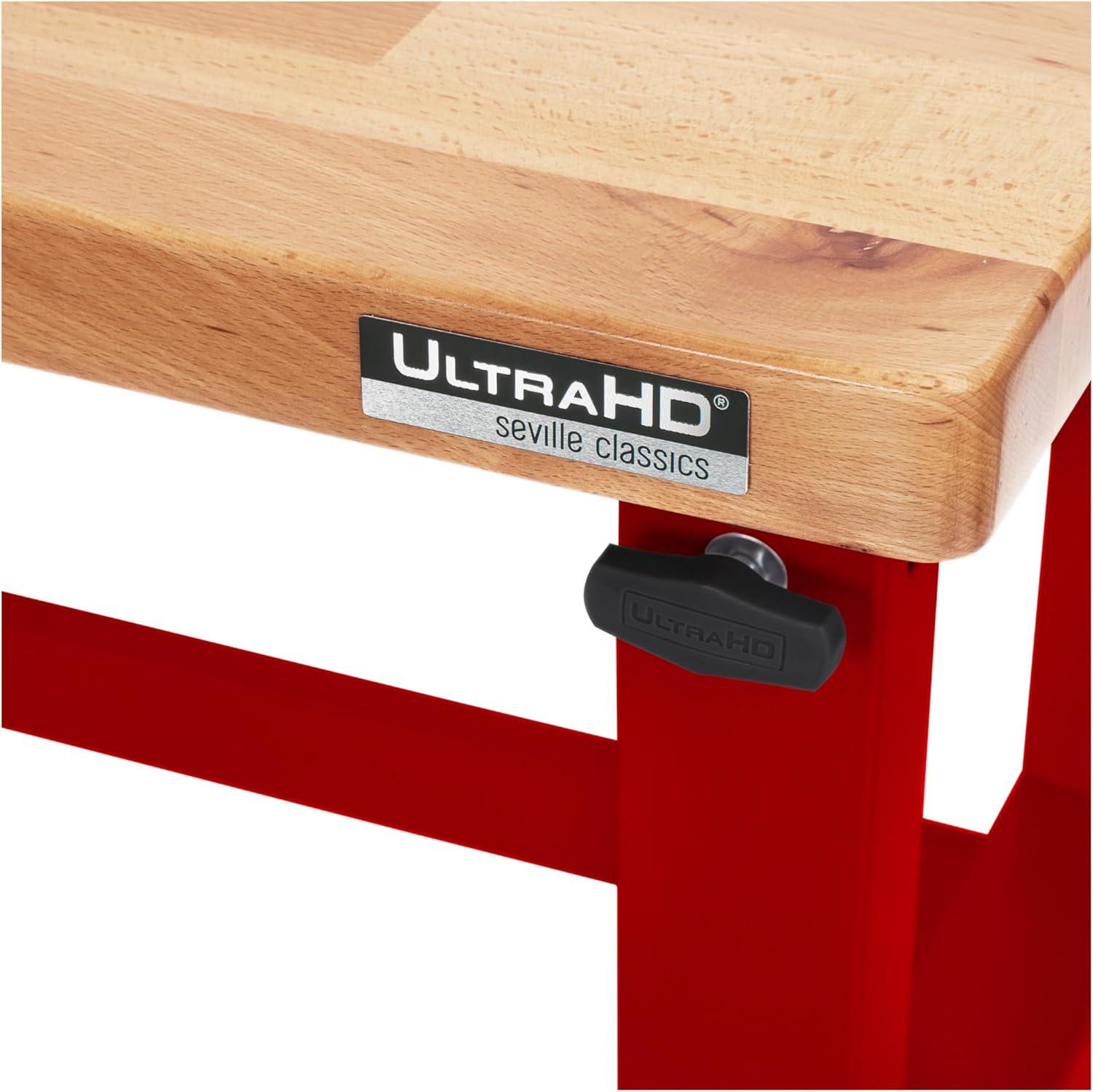 Seville Classics UltraHD Adjustable Height Workbench, 48" W x 24" D x 28.5" - 42" H