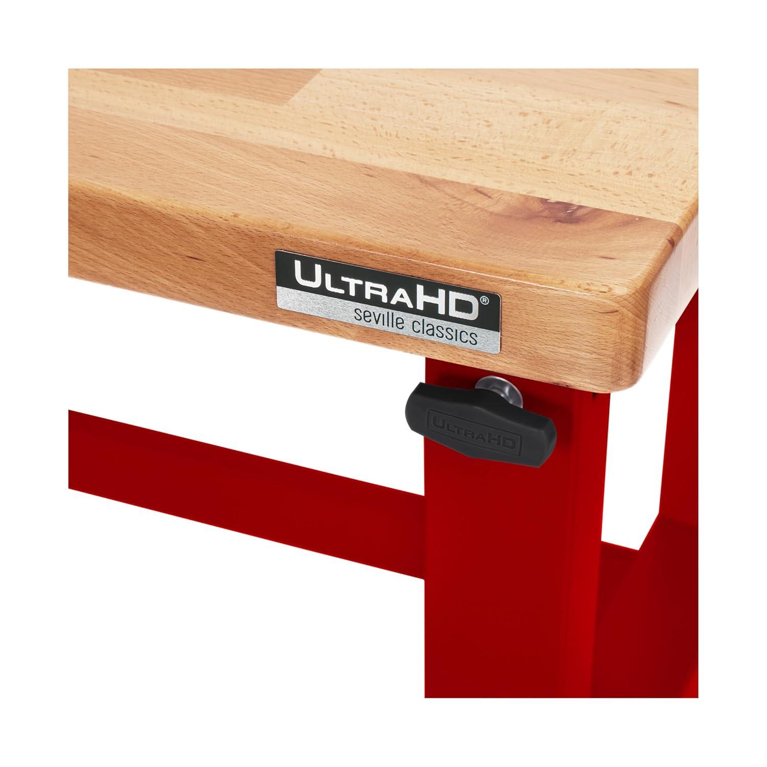 Seville Classics UltraHD Adjustable Height Workbench, 48" W x 24" D x 28.5" - 42" H