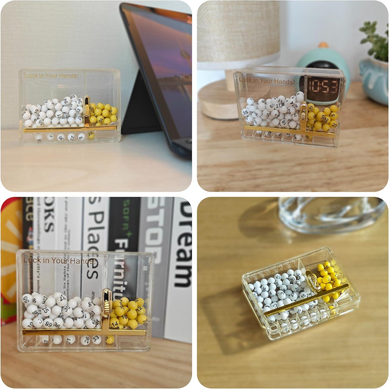 Unusual Lottery Number Picker, Use for Play Mega Millions Lotto Game, Funny Desk Toys for Office, Pursue Your Fortune Dream, Novelty Gifts for Coworkers and Friends (10x7.5cm)