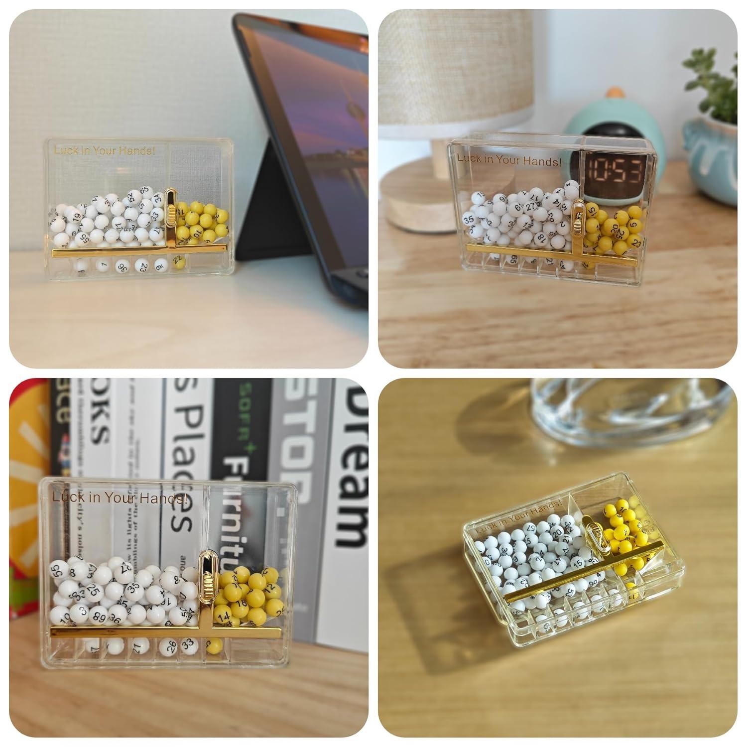 Unusual Lottery Number Picker, Use for Play Mega Millions Lotto Game, Funny Desk Toys for Office, Pursue Your Fortune Dream, Novelty Gifts for Coworkers and Friends (10x7.5cm)