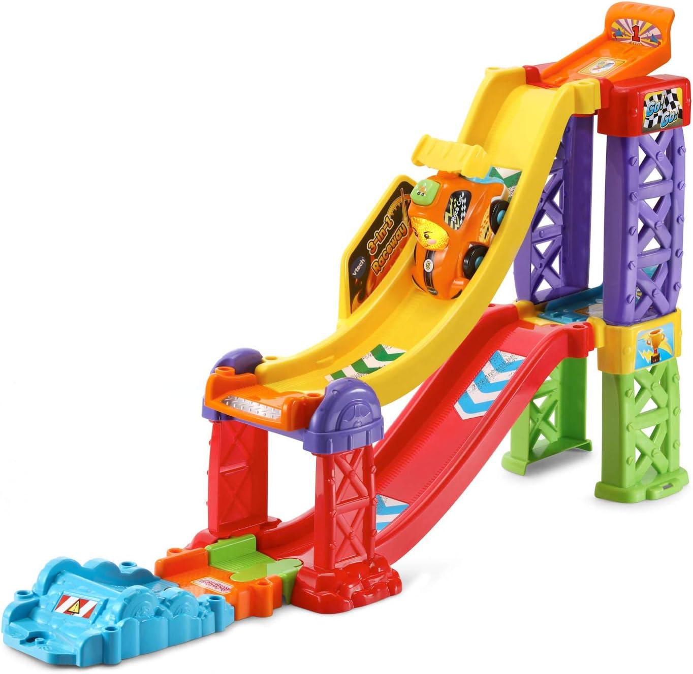 Colorful 3-in-1 Launch and Go Raceway with Race Car