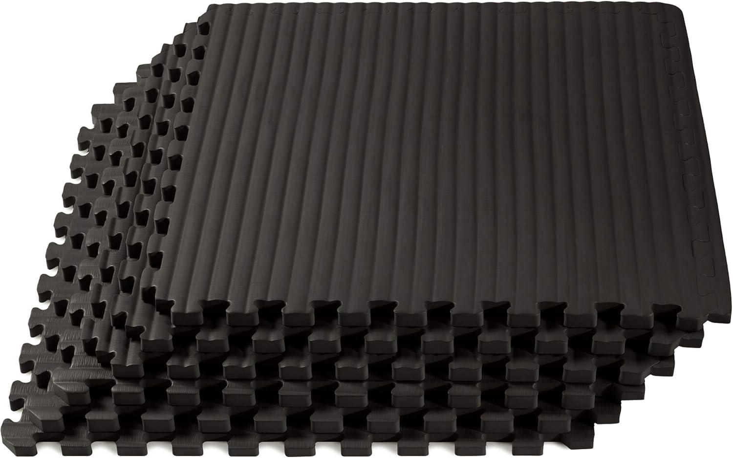 We Sell Mats 3/4 Inch Thick Martial Arts EVA Foam Exercise Mat, Tatami Pattern, Interlocking Floor Tiles for Home Gym, MMA, Anti-Fatigue Mats, 24 in x 24 in