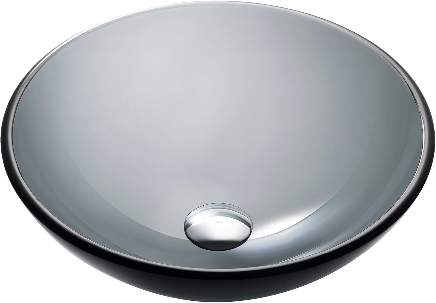 Glass Circular Vessel Bathroom Sink