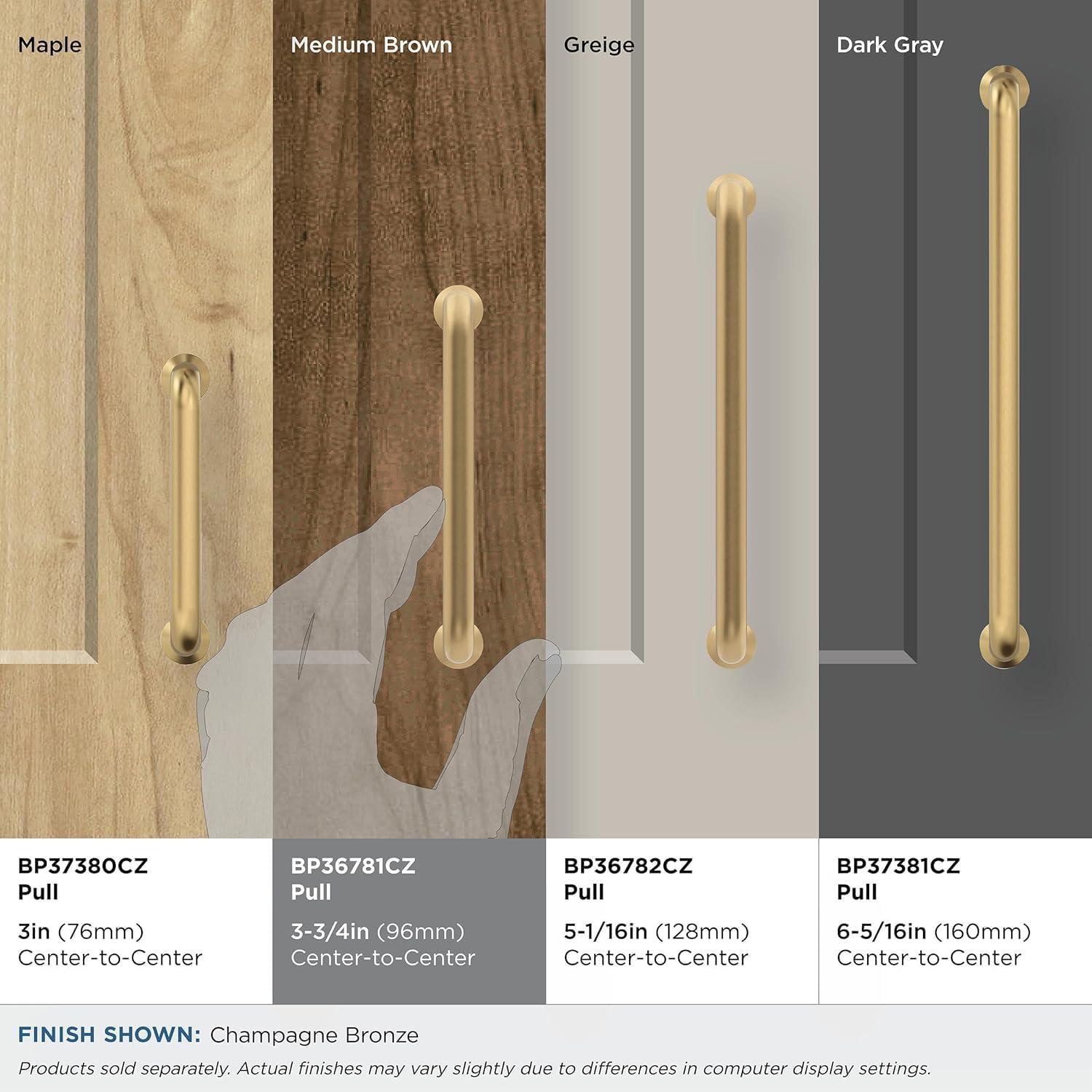 Amerock Factor 7-9/16 inch (192mm) Center-to-Center Polished Nickel Cabinet Pull