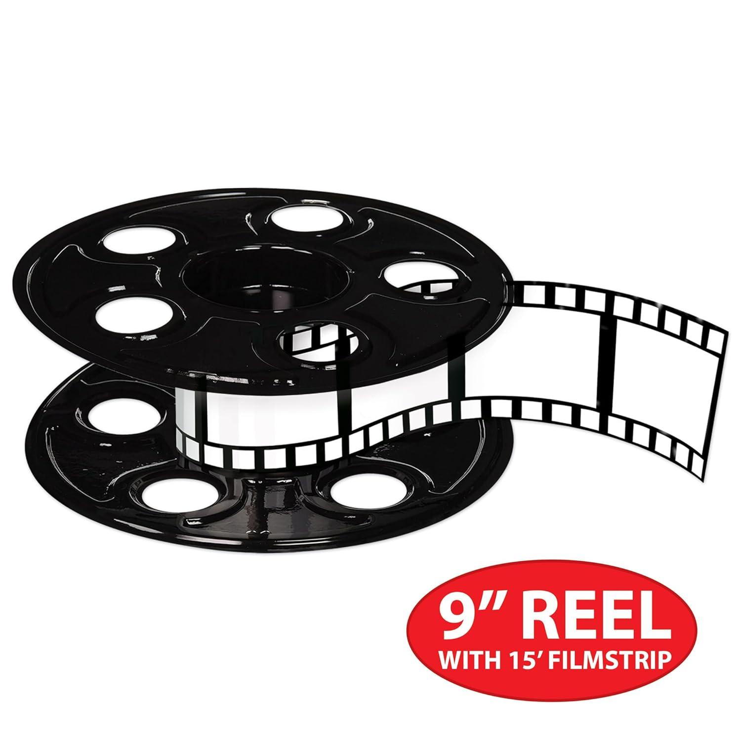 Beistle Movie Reel w/Filmstrip Centerpiece, 9", (1/Pkg) Multicolored