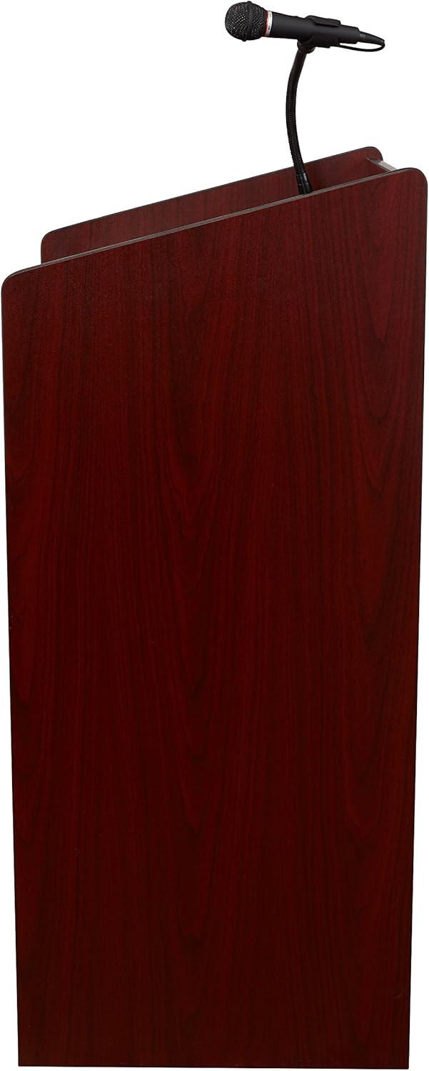 Mahogany Executive Multimedia Sound Lectern with Microphones