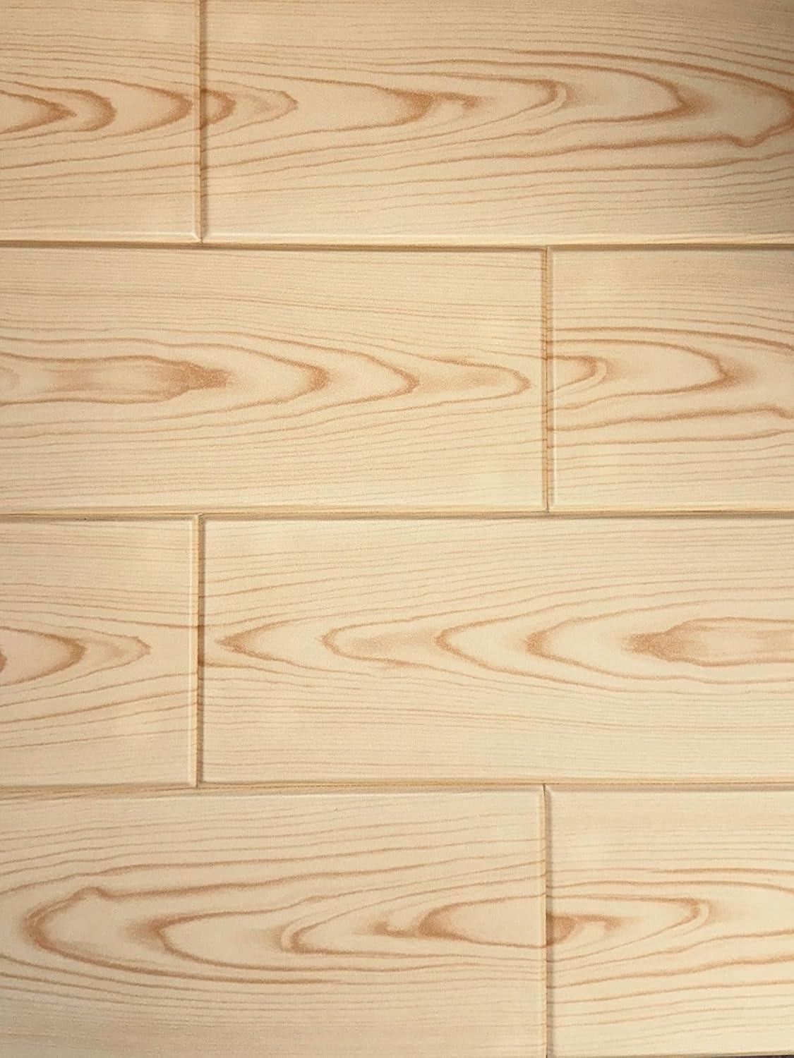 Natural Maple Foam Wood Ceiling Planks 39" x 6" Pack of 12