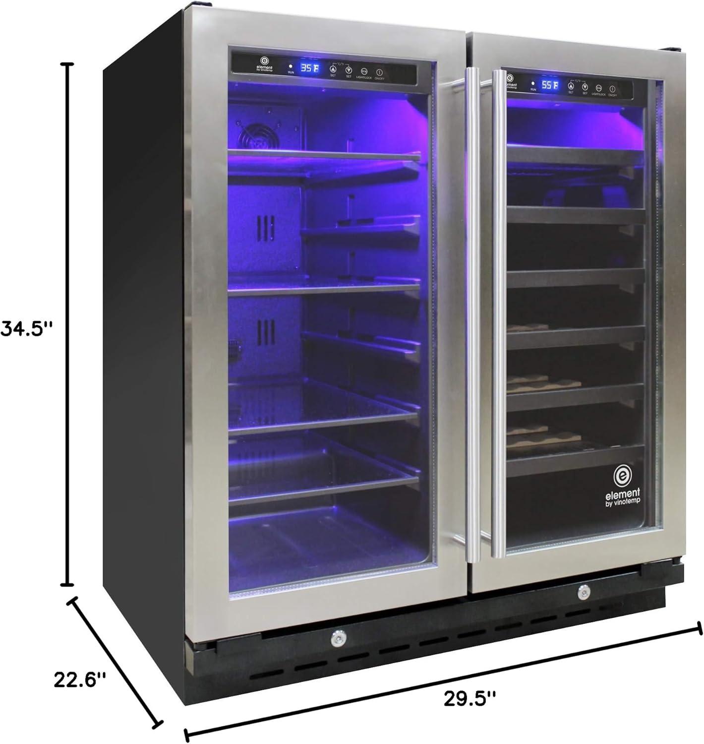 Vinotemp Connoisseur Series Dual-Zone 30" Wine and Beverage Cooler