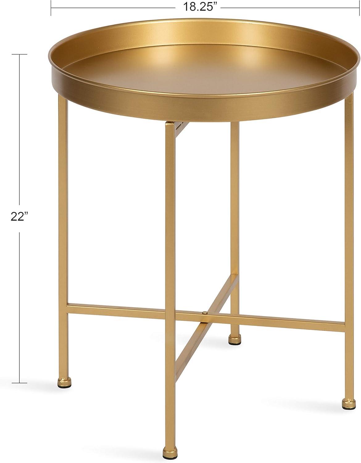 Kate and Laurel Celia Round Metal Side Table