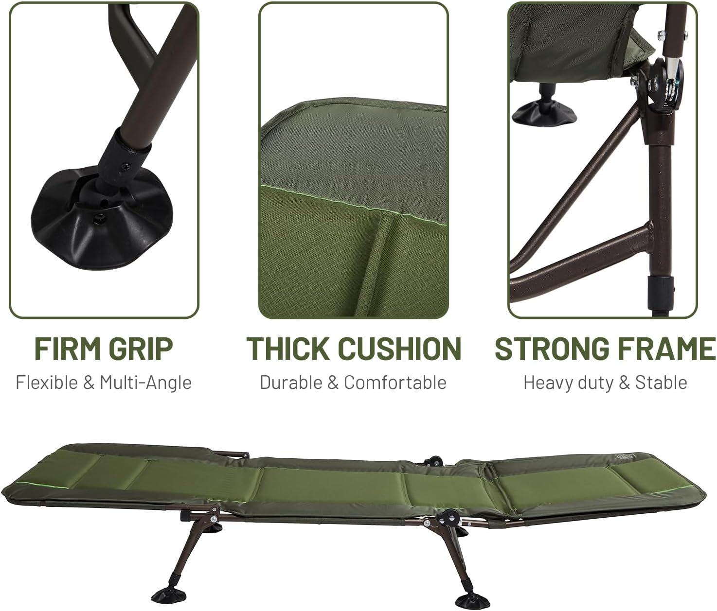 TIMBER RIDGE Camping Cot, Camping Cots for Adults with Comfortable Camping Mattress, Portable Folding Bed, Sleeping Cot, Heavy Duty Tent Cot for Travel, Camping Bed