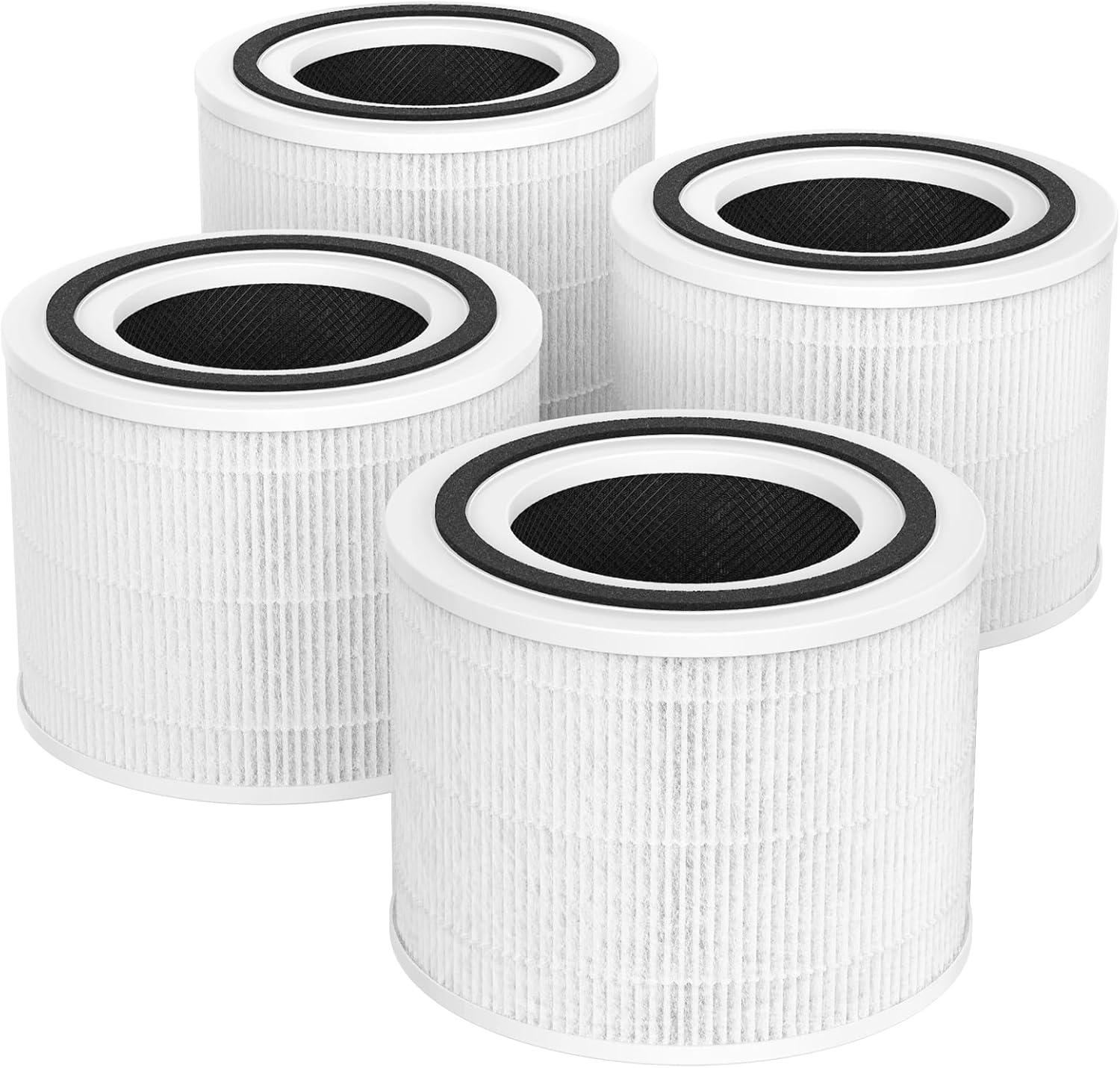 2-Pack Core 300 Replacement Filter for LEVOIT Core 300 and Core 300S Air Purifier, H13 True HEPA Filter and Activated Carbon, Replace Core 300-RF