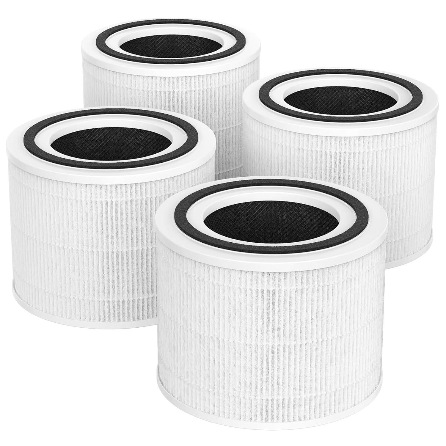 2-Pack Core 300 Replacement Filter for LEVOIT Core 300 and Core 300S Air Purifier, H13 True HEPA Filter and Activated Carbon, Replace Core 300-RF