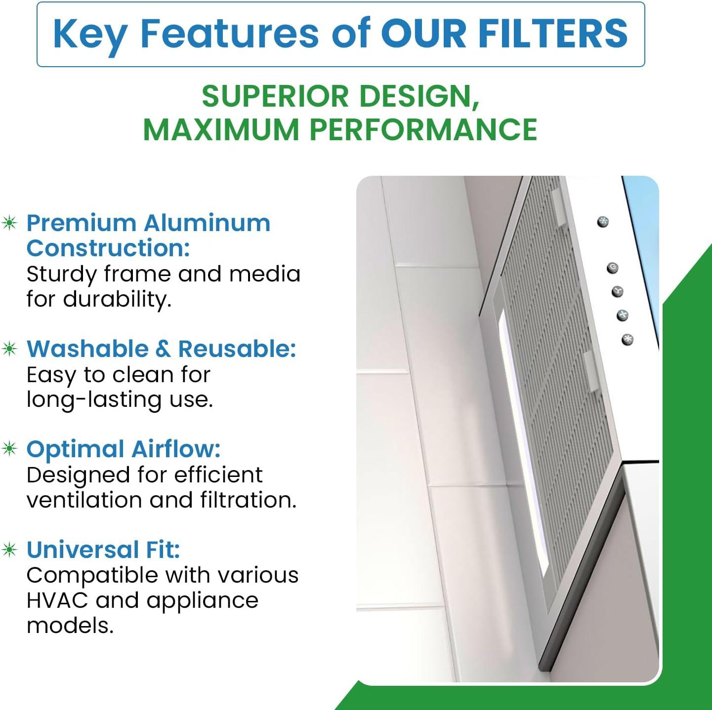 Filter Everything Washable Aluminum Air Filter – 24 x 24 x 1 – Permanent, Reusable HVAC Intake Filter – Heavy-Duty Expanded Aluminum Mesh – Pre-Filter for HEPA or Pleated Filters