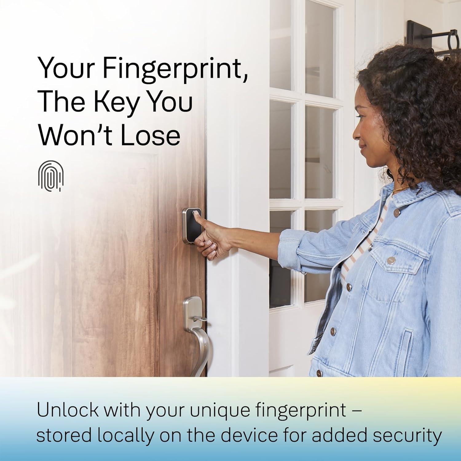 Satin Nickel Smart Keyless Entry Deadbolt with Wi-Fi and Bluetooth