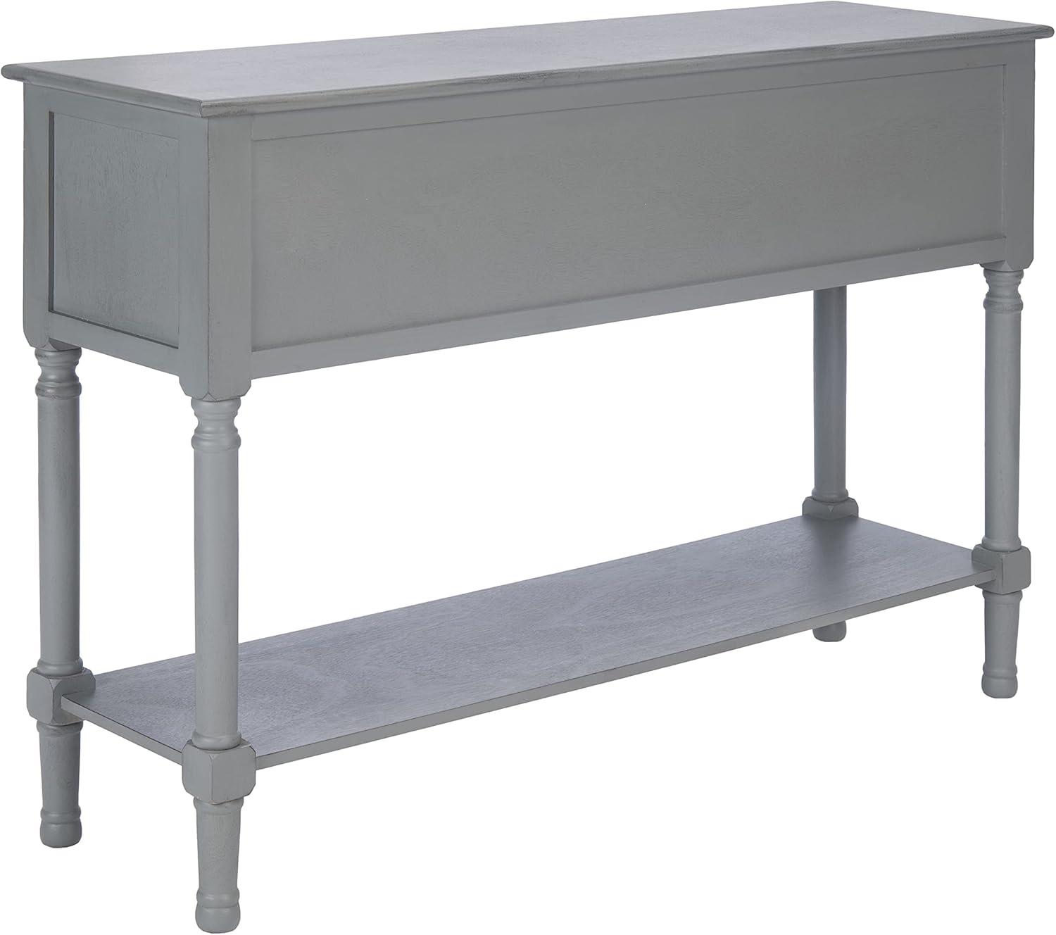 SAFAVIEH Haines Distressed Gray Wood Console Table with Drawer (42 in. W x 13 in. D x 29.5 in. H)