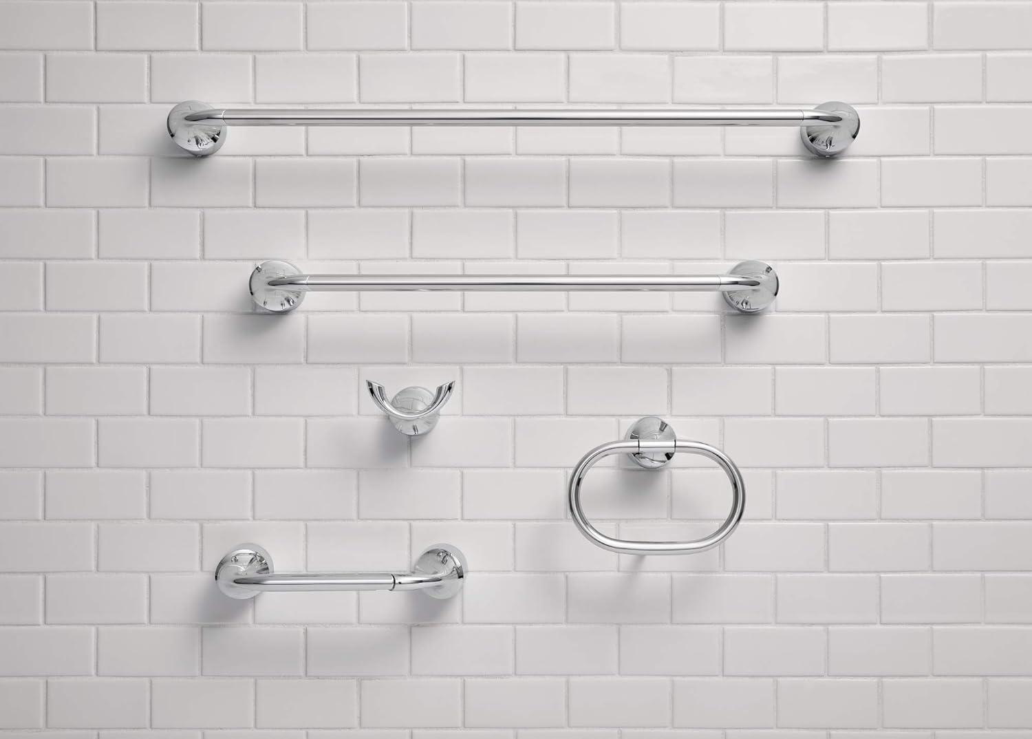 Idora 24-Inch Chrome Wall Mounted Towel Bar