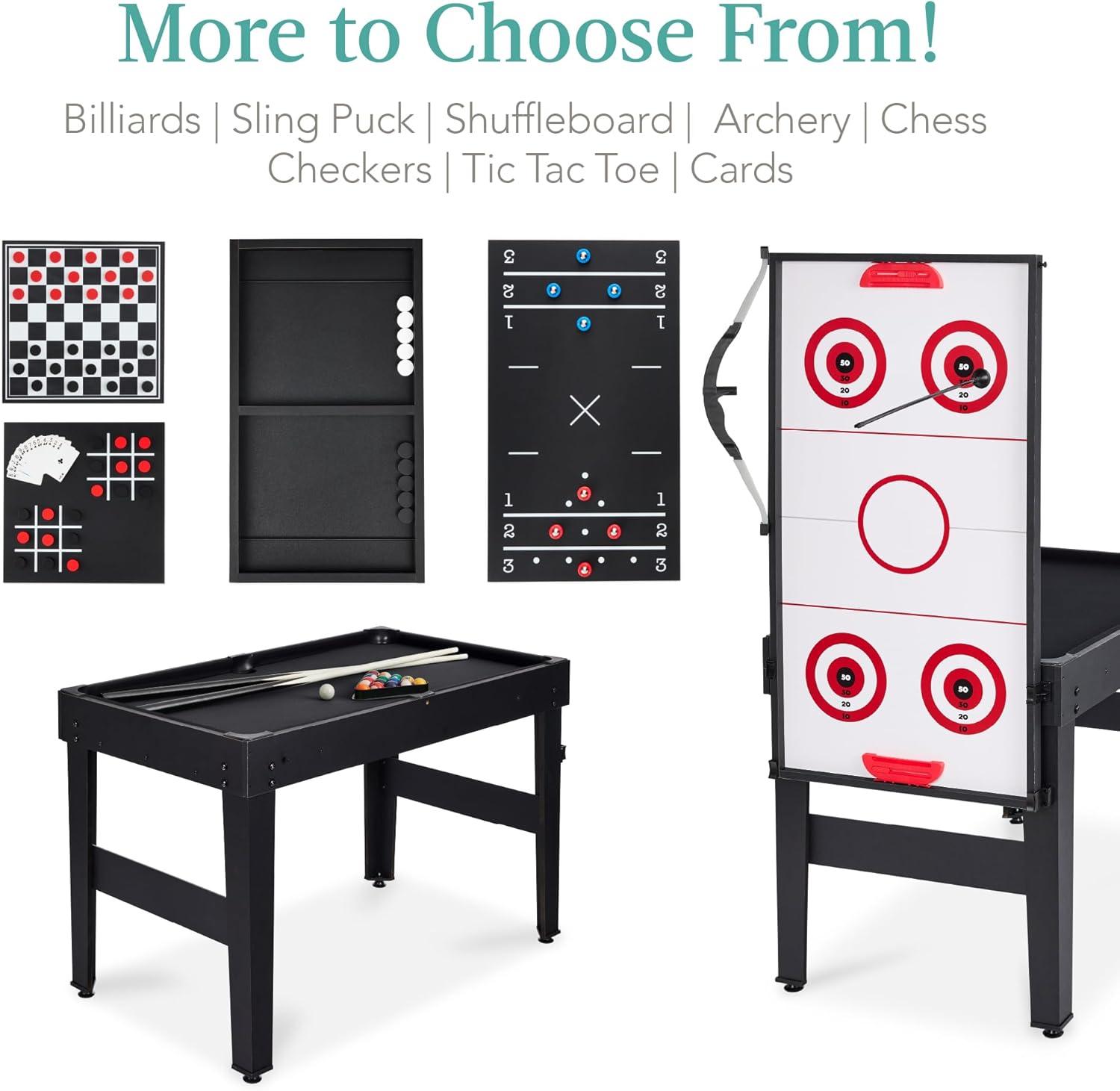 Best Choice Products 13-in-1 Combo Game Table Set w/ Ping Pong, Foosball, Basketball, Hockey, Archery - Arcade