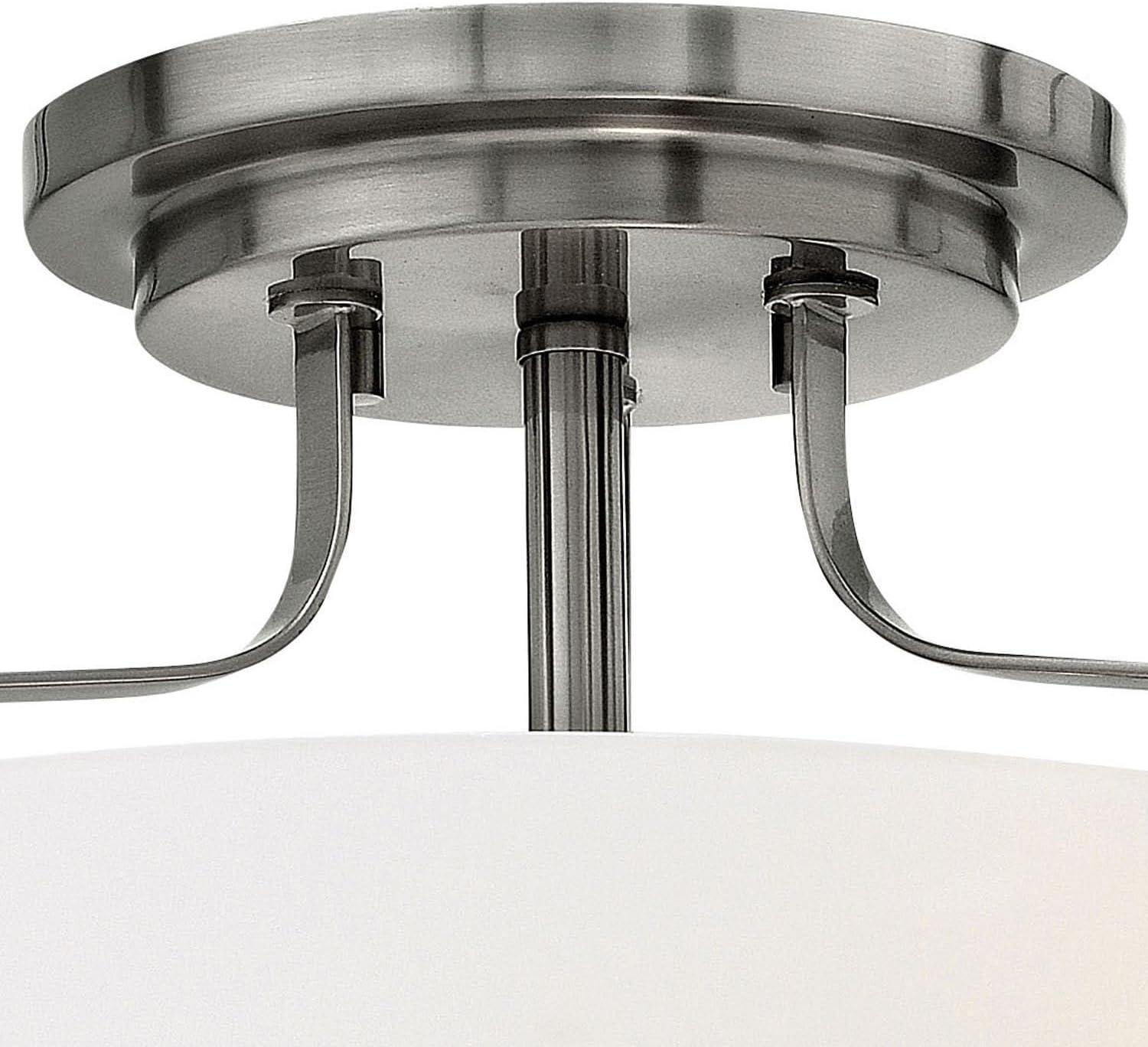 Harper Three Light 18" Retro Bowl Semi-Flush Mount Ceiling Light