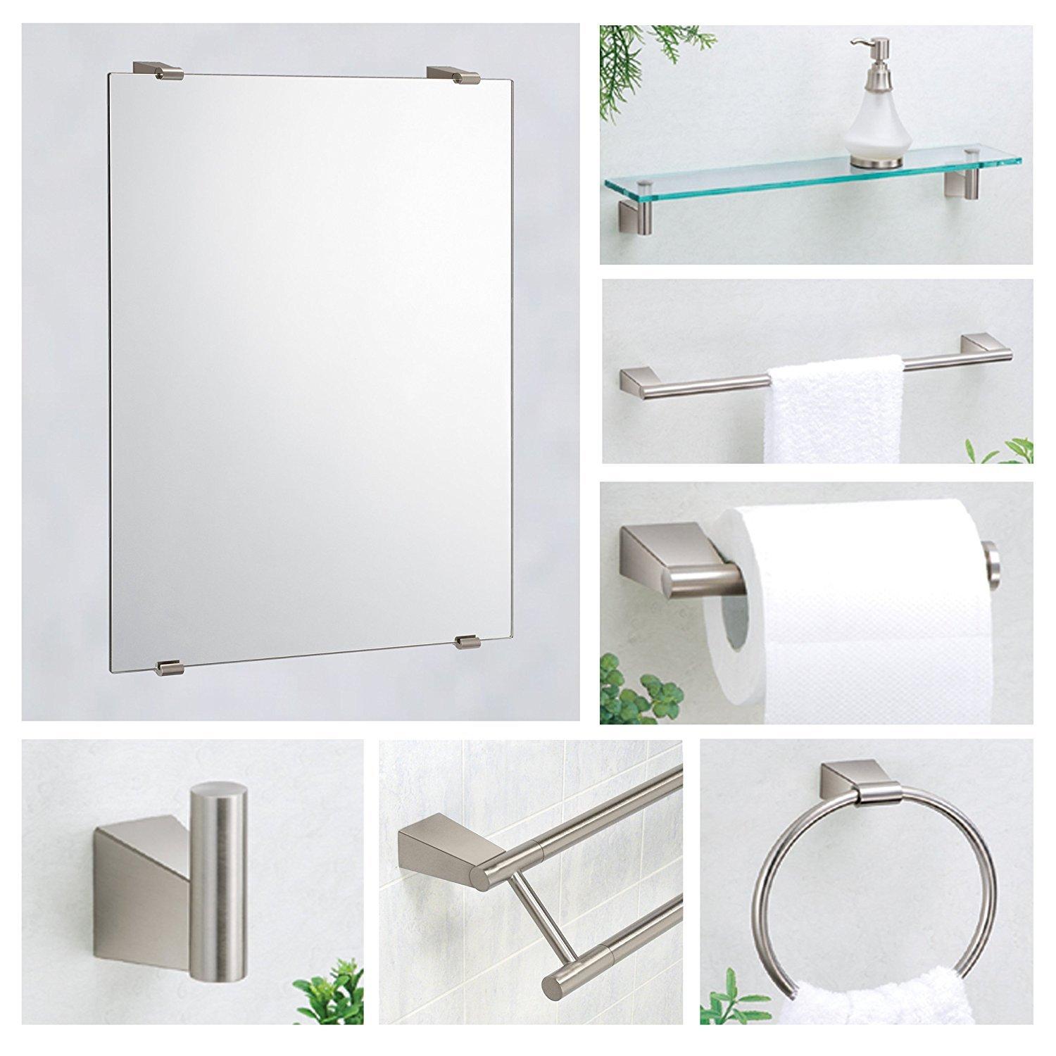 Bleu Wall Mount Rectangle Tempered Glass Shelf | Floating Shelf