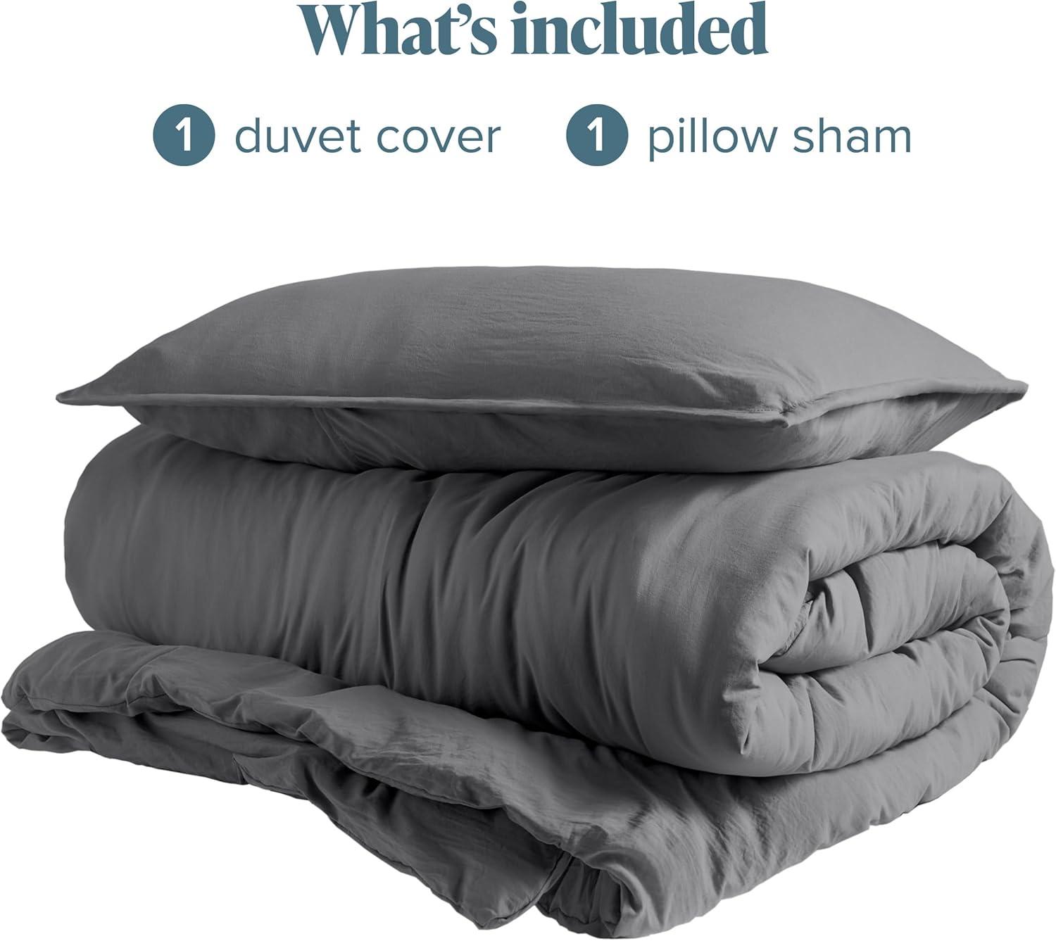 Washed Duvet Cover & Sham Set  – Extra Soft, Easy Care by Bare Home