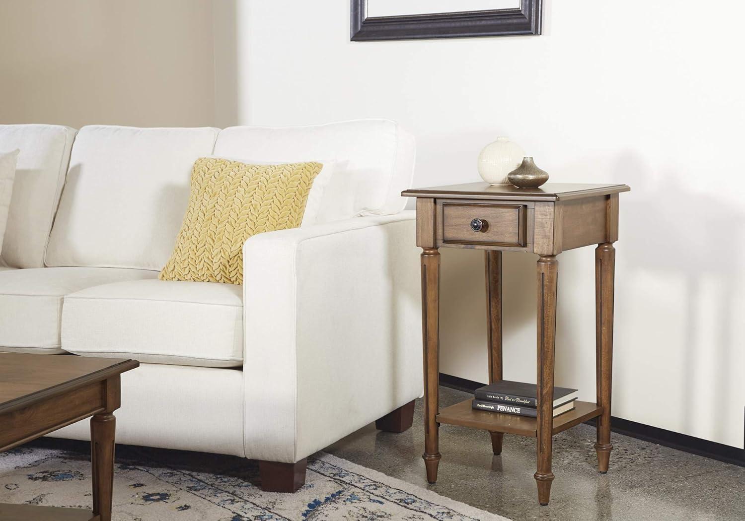 OSP Home Furnishings Russell Sectional with 2 Pillows Off White: Transitional Style, Polyester Upholstery, Wood Frame