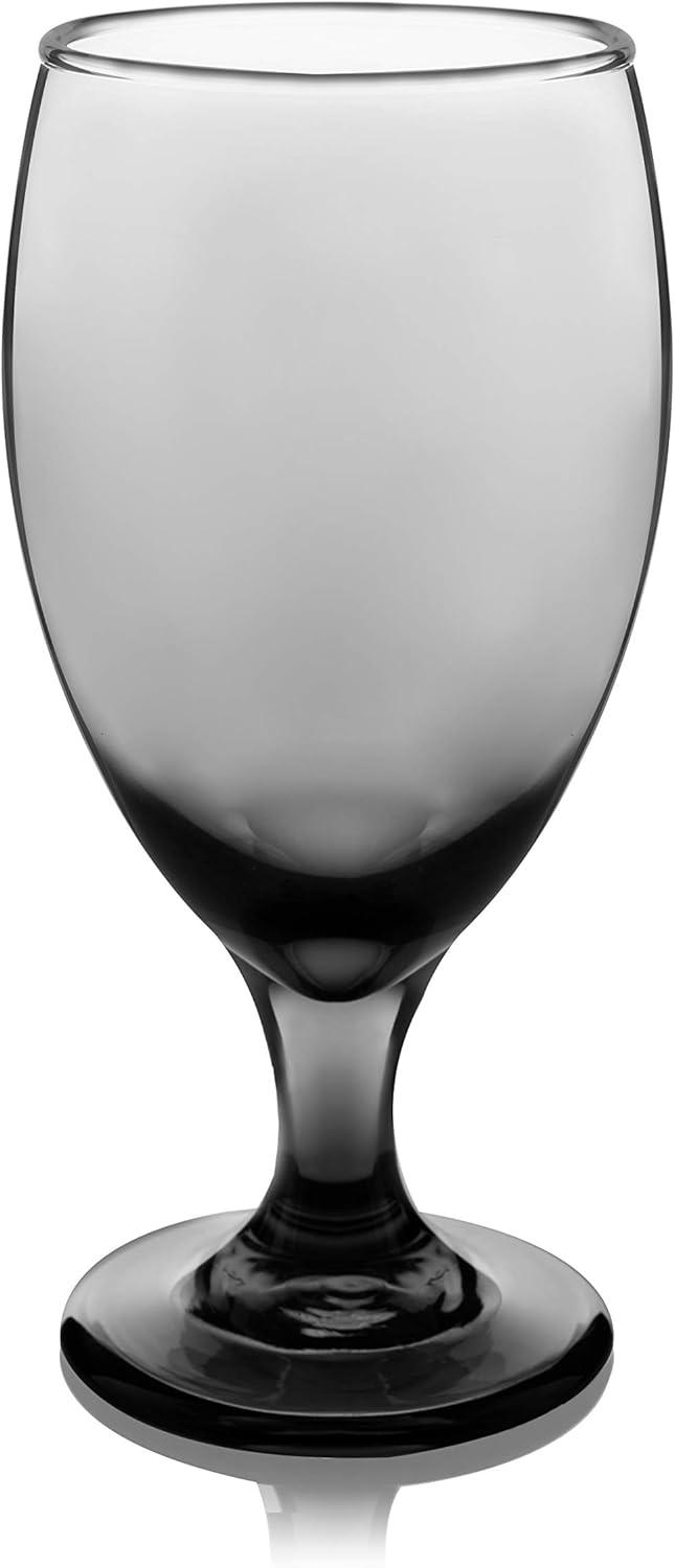 Classic Smoke Glass Goblet Set, 16.25-ounce, Set of 6