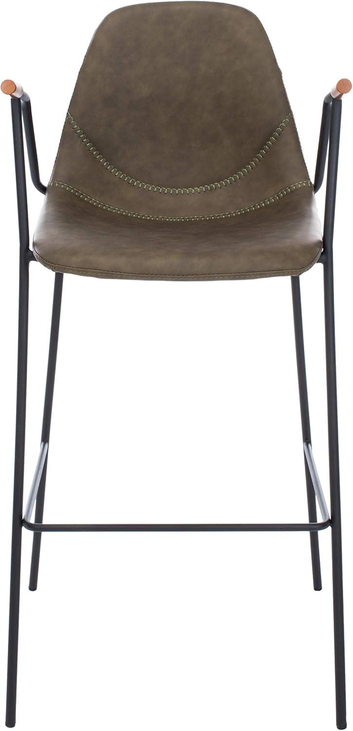 Chaliah Upholstered 30'' Counter Stool with Metal Frame