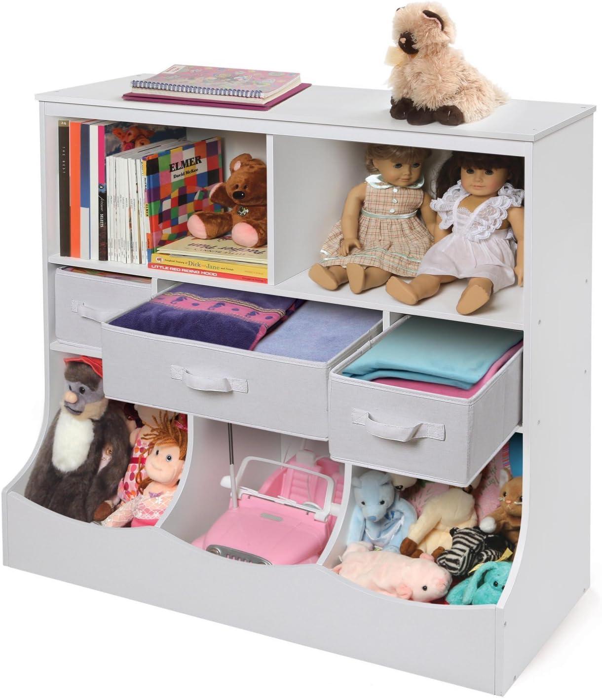 Badger Basket Combo Bin Storage Unit with Three Baskets - Espresso