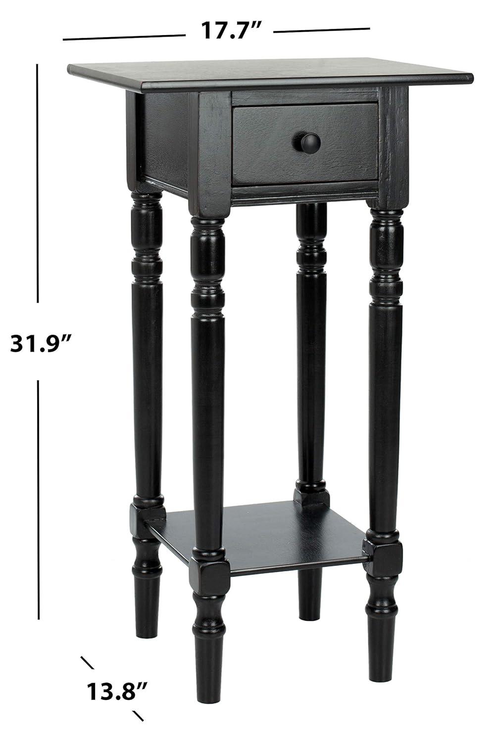 Sabrina End Table - AMH5704B - Distressed Black - Safavieh Couture